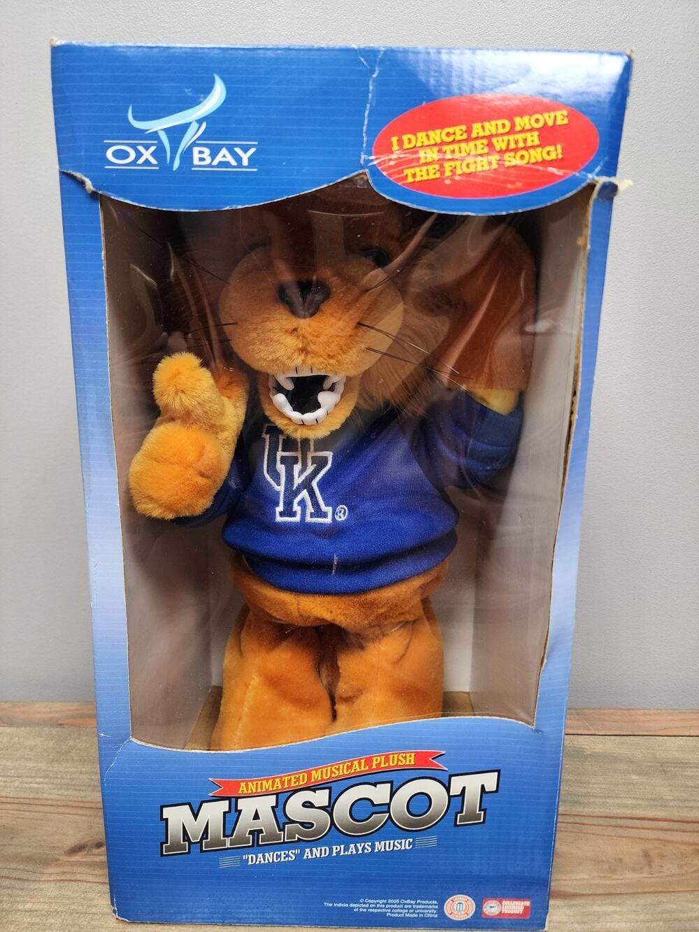 Vintage Kentucky Wildcats Animated Dancing Mascot Plush TL Toys Oxbay UK Fight